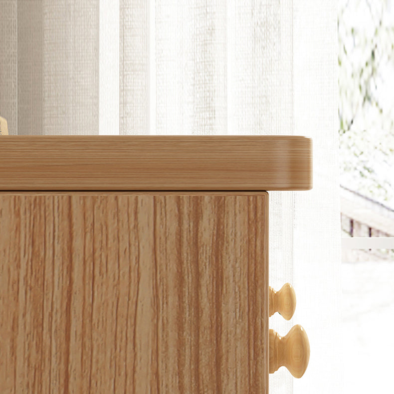 Modern Rectangle Storage Cabinet with Drawer Wooden Accent Cabinet