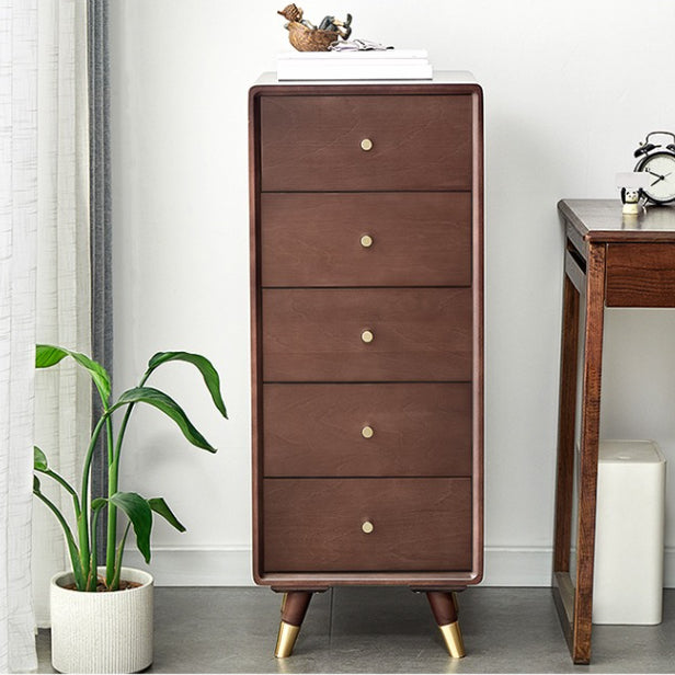 Solid Wood Accent Chest Mid Century Modern 15.7" D Cabinet with Drawers