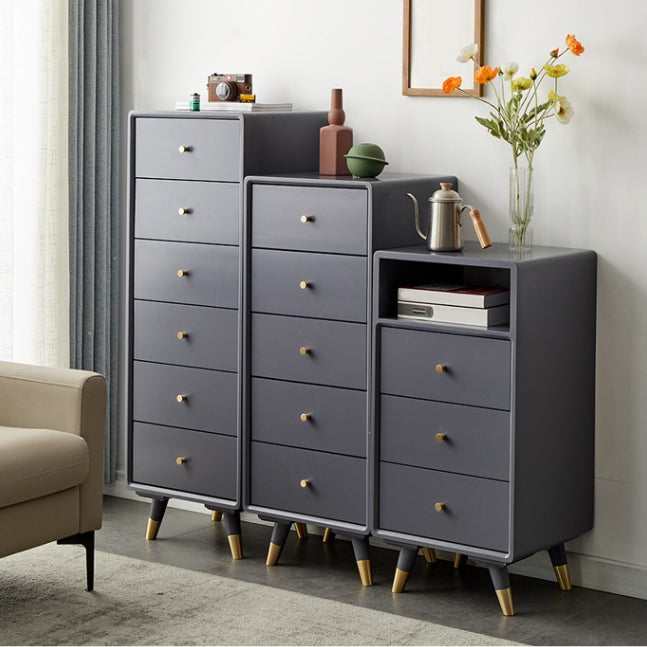 Solid Wood Accent Chest Mid Century Modern 15.7" D Cabinet with Drawers