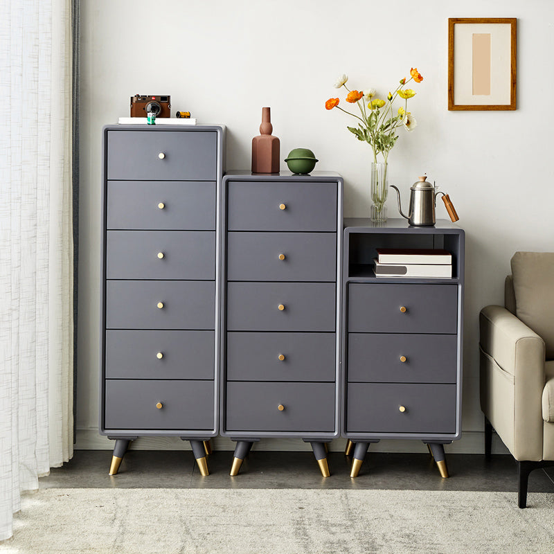 Solid Wood Accent Chest Mid Century Modern 15.7" D Cabinet with Drawers