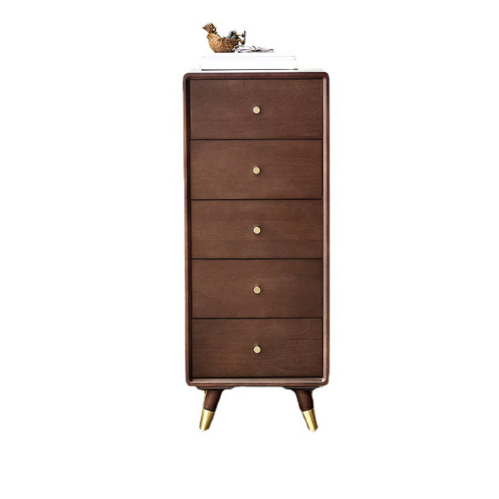 Solid Wood Accent Chest Mid Century Modern 15.7" D Cabinet with Drawers