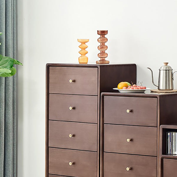 Solid Wood Accent Chest Mid Century Modern 15.7" D Cabinet with Drawers