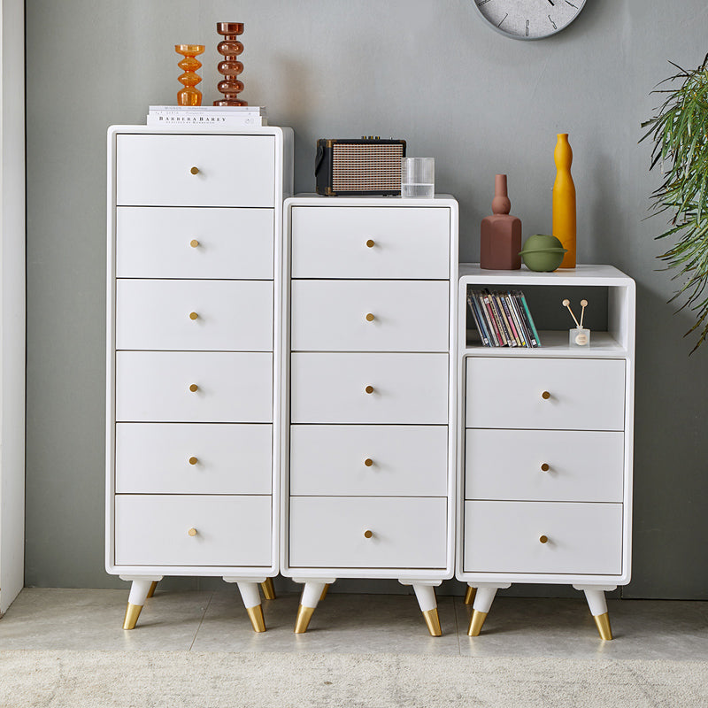 Solid Wood Accent Chest Mid Century Modern 15.7" D Cabinet with Drawers