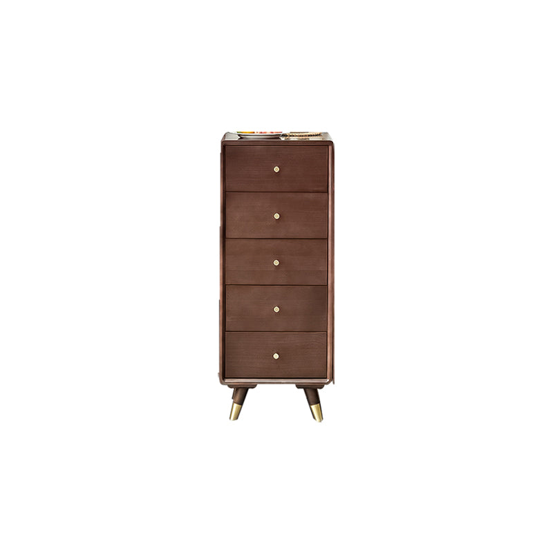 Solid Wood Accent Chest Mid Century Modern 15.7" D Cabinet with Drawers