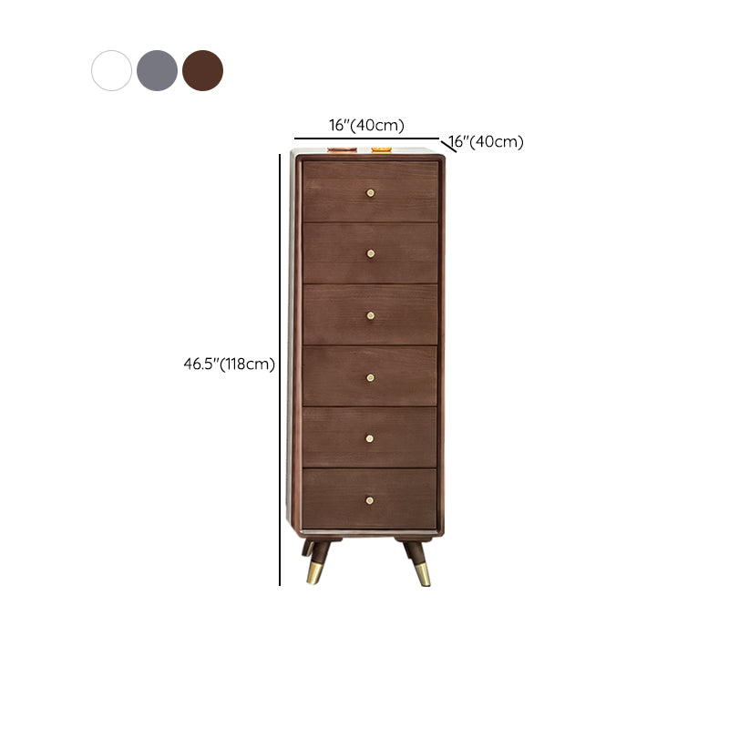 Solid Wood Accent Chest Mid Century Modern 15.7" D Cabinet with Drawers