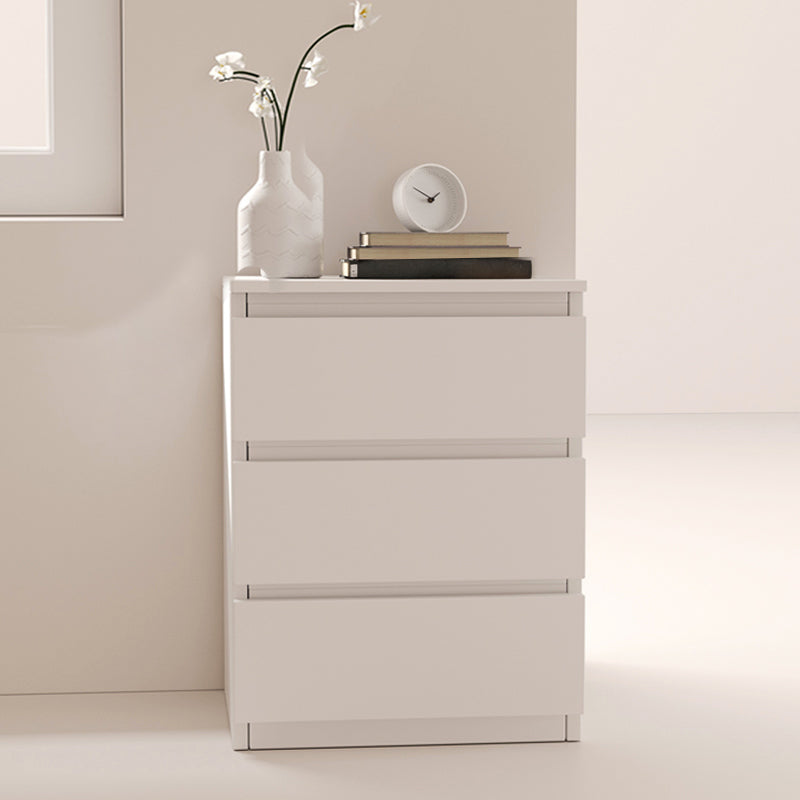 Modern White/Natural Chest with Wooden Drawers Rectangle Chest