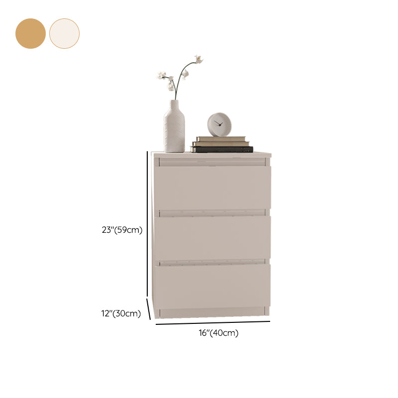 Modern White/Natural Chest with Wooden Drawers Rectangle Chest