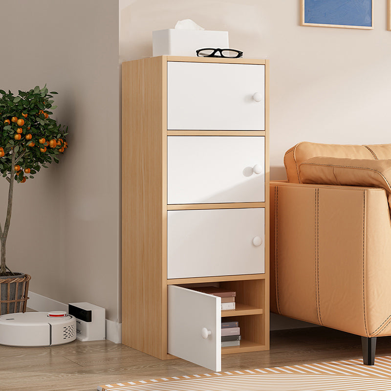 Contemporary Wooden Accent Cabinet Bar Pulls Handle Design Storage Cabinet