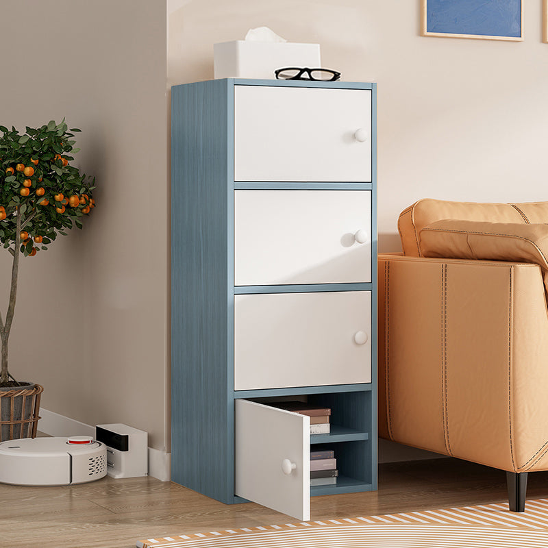 Contemporary Wooden Accent Cabinet Bar Pulls Handle Design Storage Cabinet