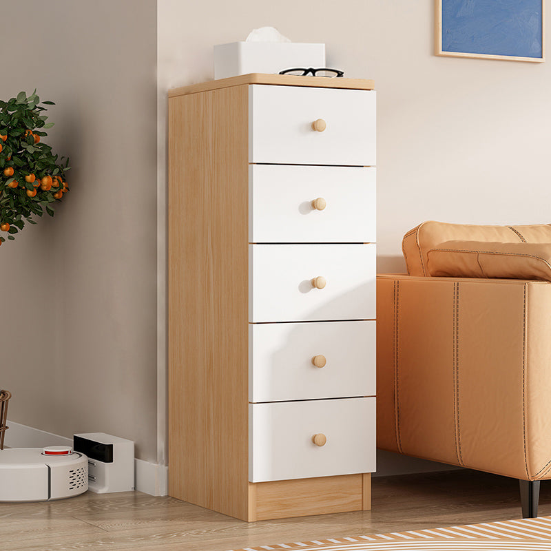 Contemporary Wooden Accent Cabinet Bar Pulls Handle Design Storage Cabinet