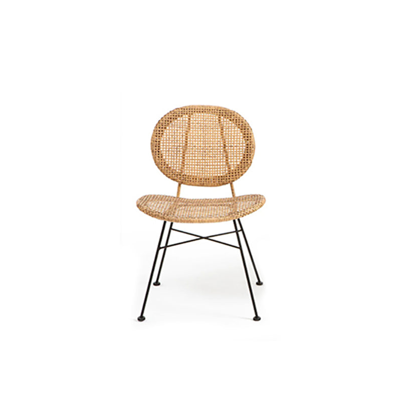 Tropical Patio Dining Chair Armless Rattan Outdoors Dining Chairs