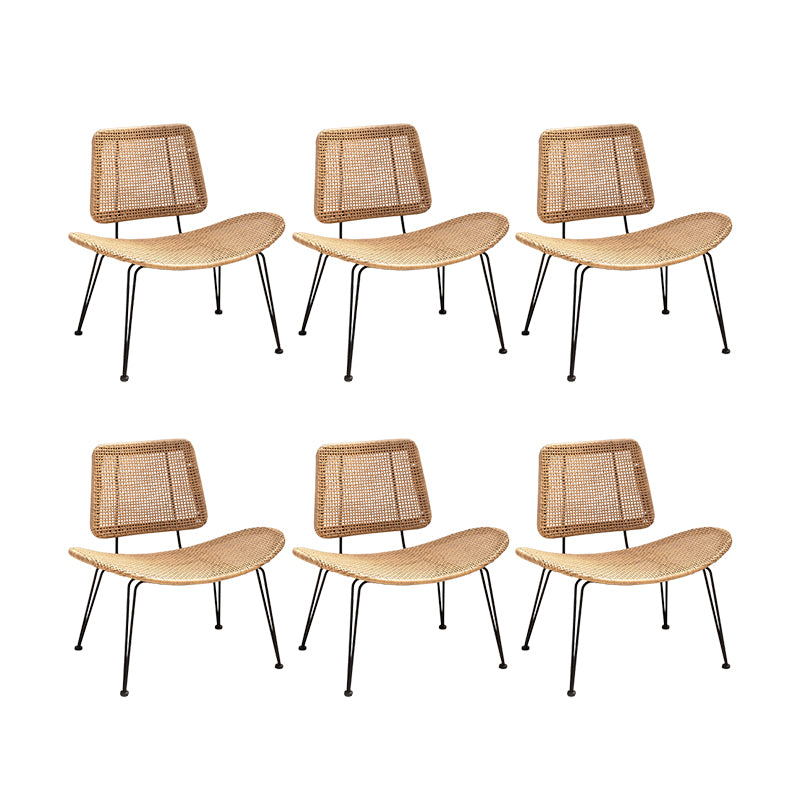 Tropical Patio Dining Chair Armless Rattan Outdoors Dining Chairs