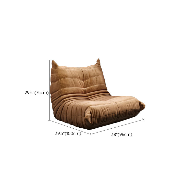 Mid Century Modern Genuine Leather White Pillows Square Arm Living Room Seating