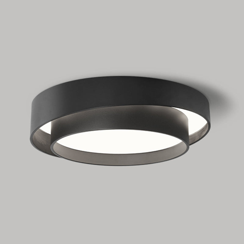 Nordic Round Flush Mount Metal LED Ceiling Light Fixture for Bedroom