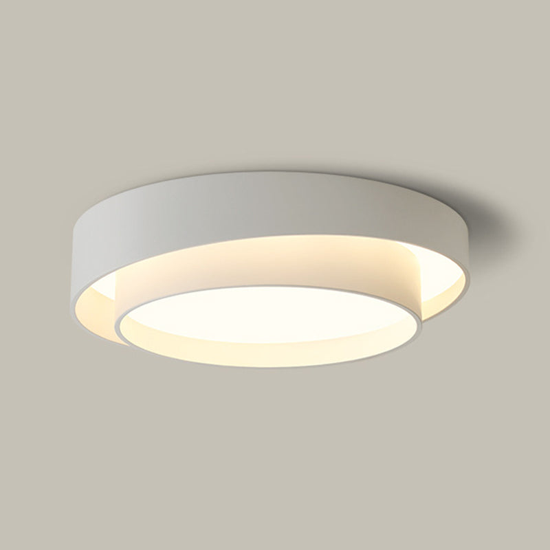 Nordic Round Flush Mount Metal LED Ceiling Light Fixture for Bedroom