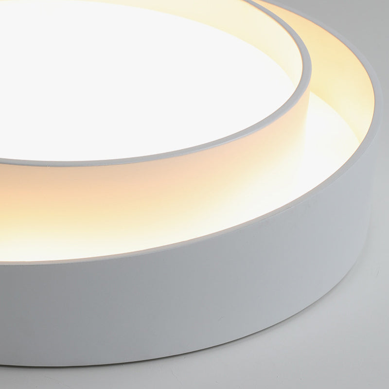 Nordic Round Flush Mount Metal LED Ceiling Light Fixture for Bedroom