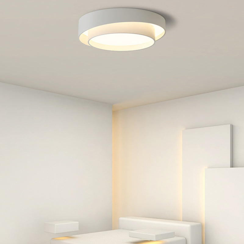 Nordic Round Flush Mount Metal LED Ceiling Light Fixture for Bedroom
