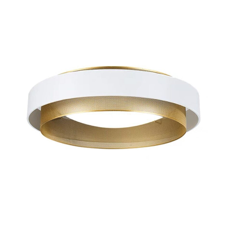 Nordic Circular Flush Mount Metal LED Ceiling Light Fixture for Living Room