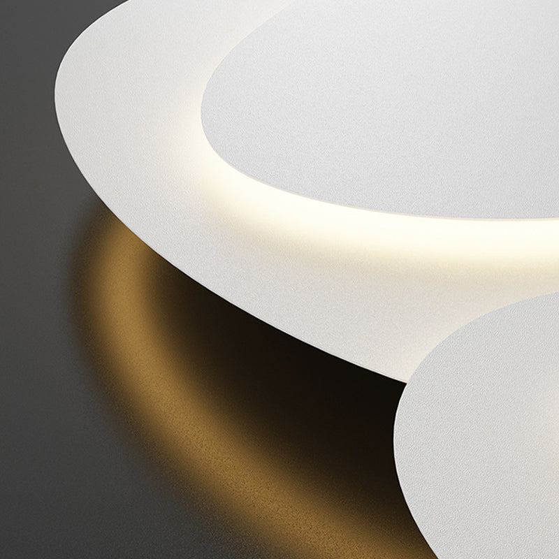 Nordic White Flush Mount Multi-Layer LED Ceiling Light Fixture for Living Room