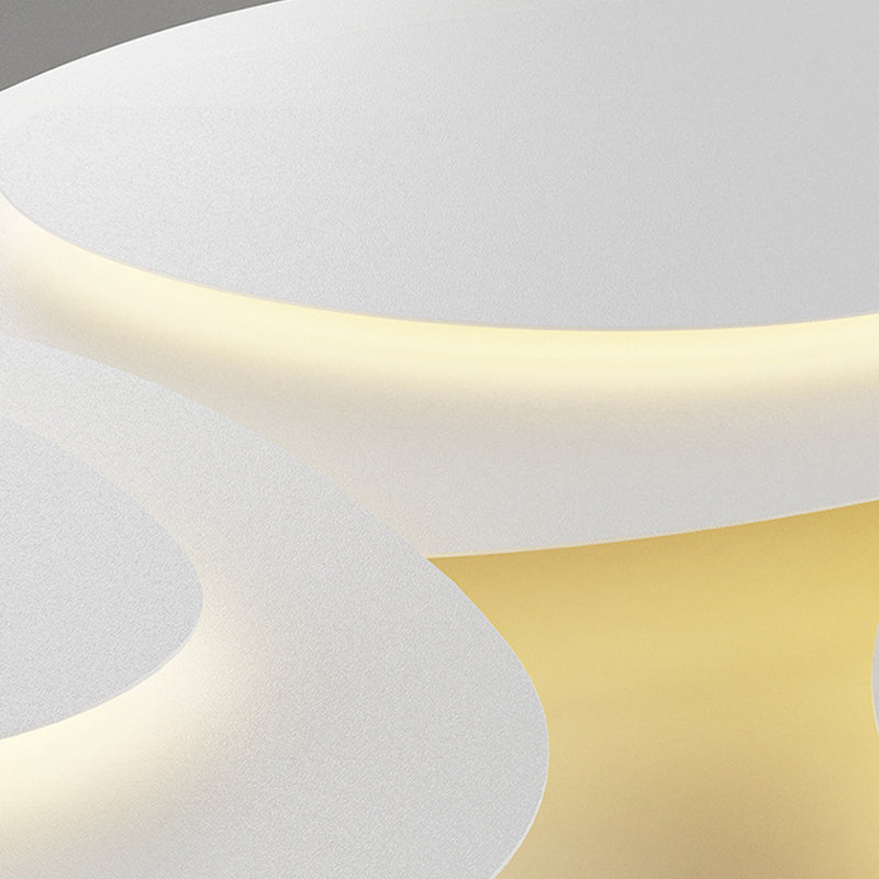 Nordic White Flush Mount Multi-Layer LED Ceiling Light Fixture for Living Room