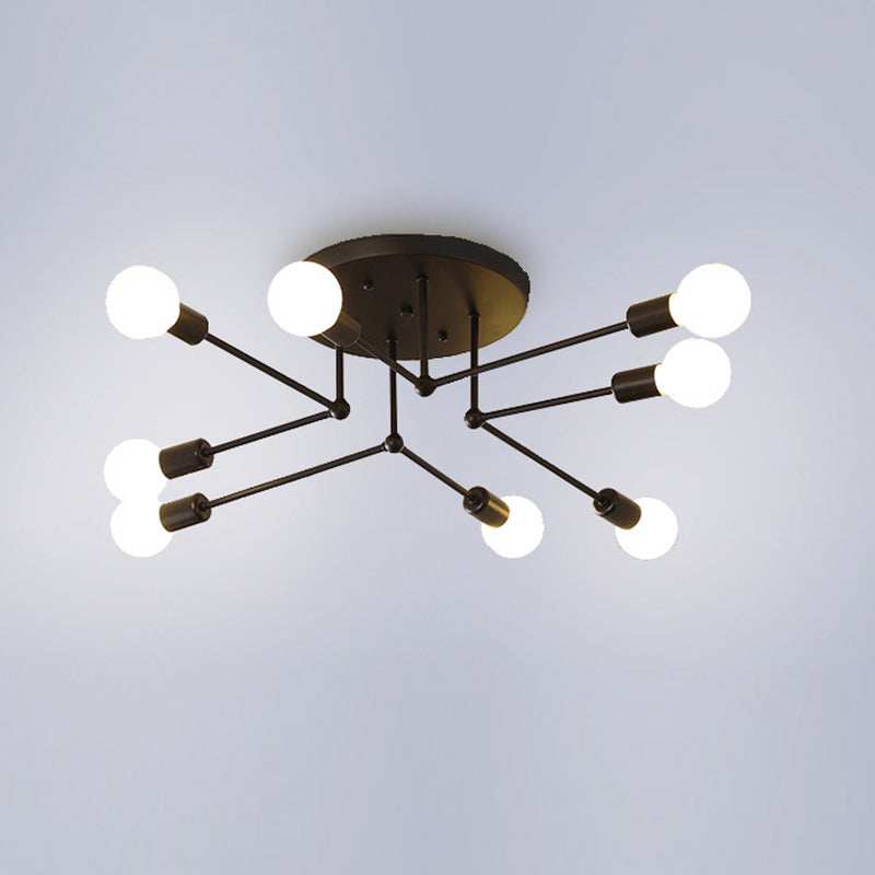 Industrial L Ceiling Lamp Minimalist Flush Mount Light Fixture for Bedroom