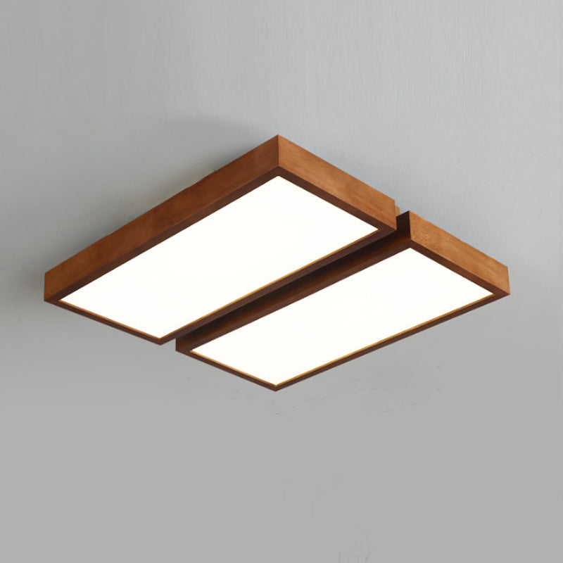 Modern Ceiling Lamp Wooden Flush Mount Light Fixture for Bedroom