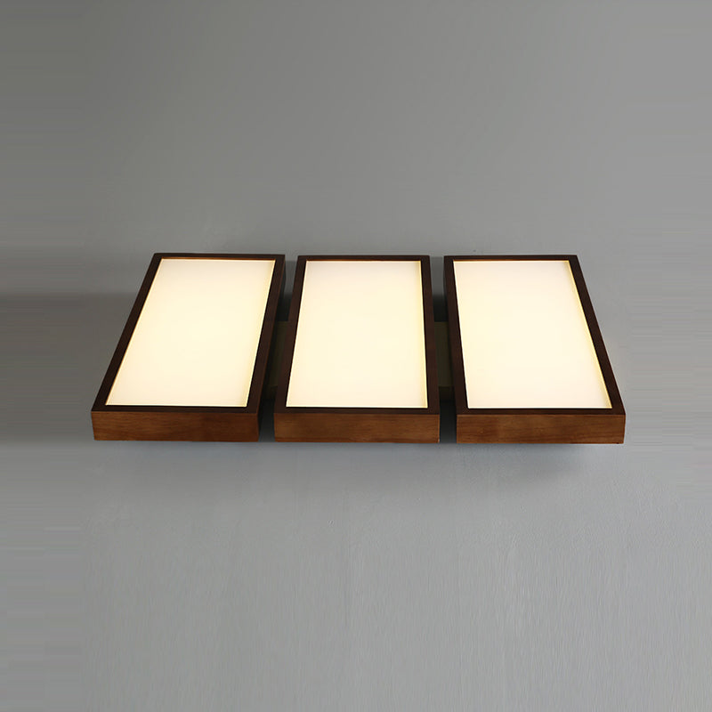 Modern Ceiling Lamp Wooden Flush Mount Light Fixture for Bedroom