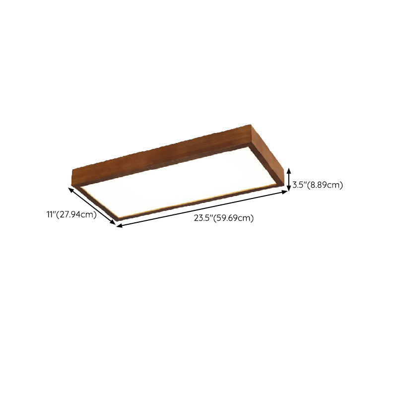 Modern Ceiling Lamp Wooden Flush Mount Light Fixture for Bedroom