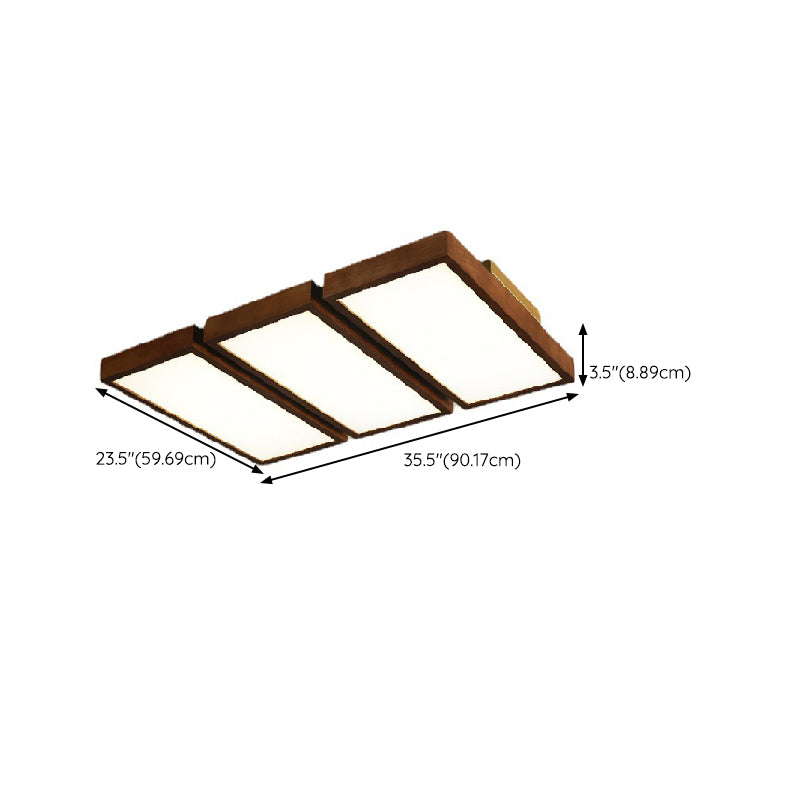 Modern Ceiling Lamp Wooden Flush Mount Light Fixture for Bedroom