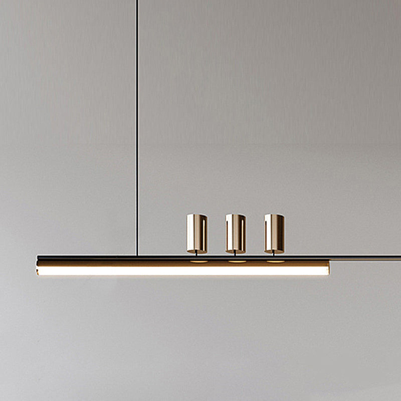 3/6-Light Black Kitchen Island Lighting Modernism Metal Ceiling Light