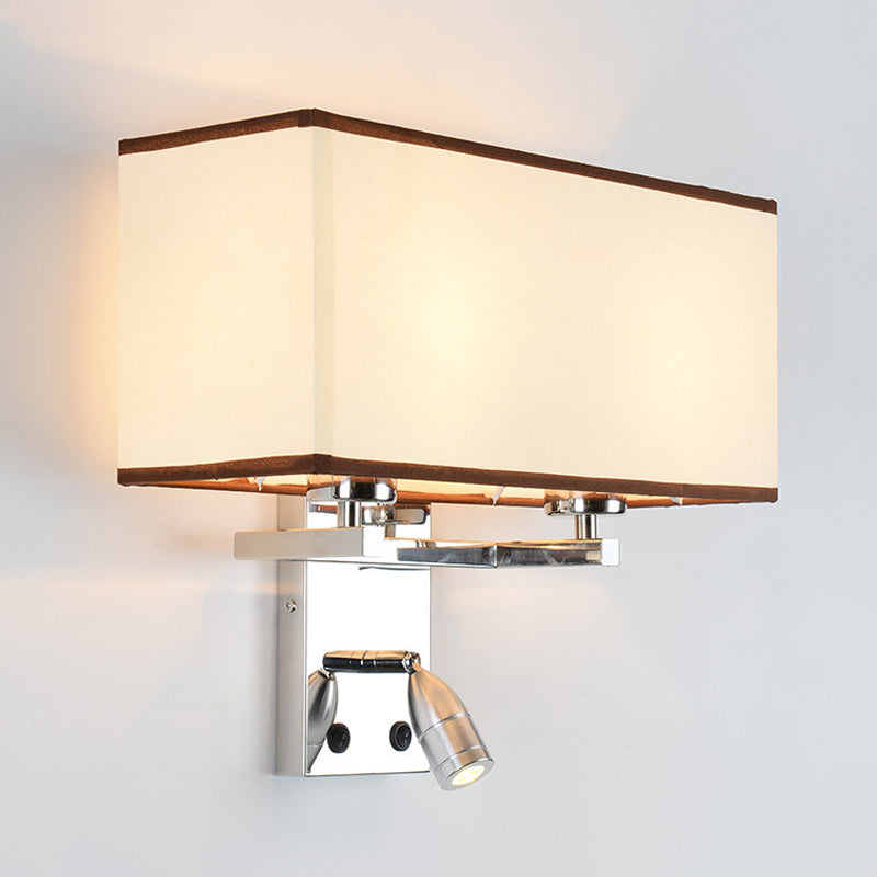 Fabric Geometric Wall Light Fixture Modern Wall Lighting for Bedroom