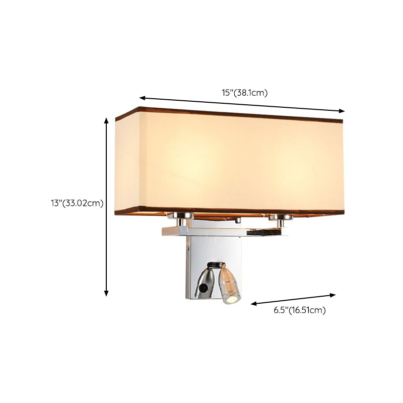 Fabric Geometric Wall Light Fixture Modern Wall Lighting for Bedroom