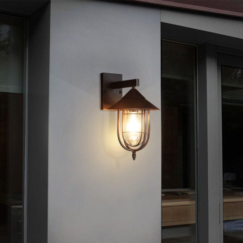 1 Light Geometric Wall Mounted Lamps Industrial Metal Wall Mount Lamp