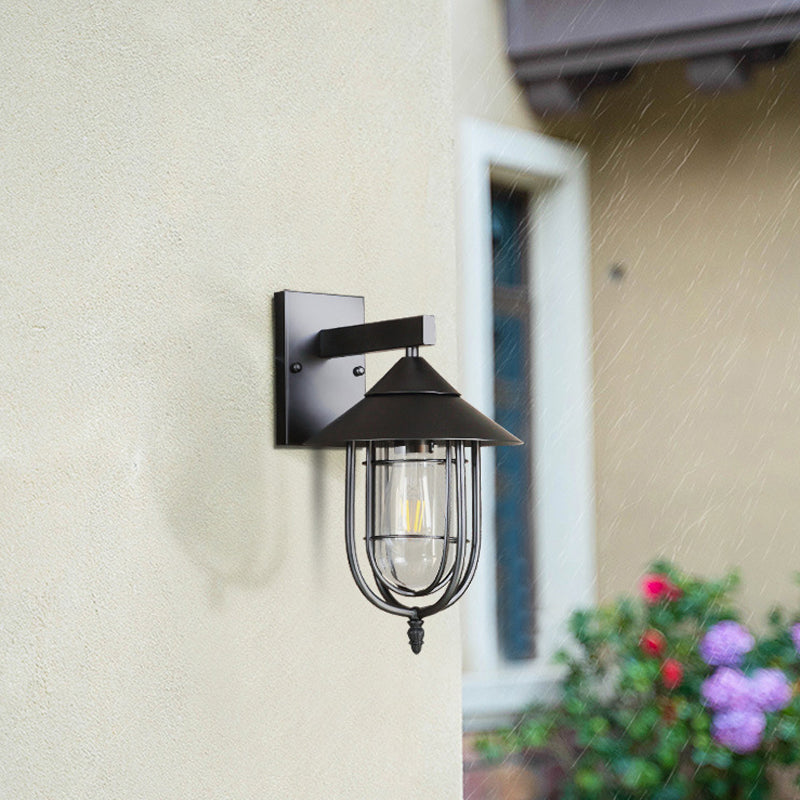 1 Light Geometric Wall Mounted Lamps Industrial Metal Wall Mount Lamp