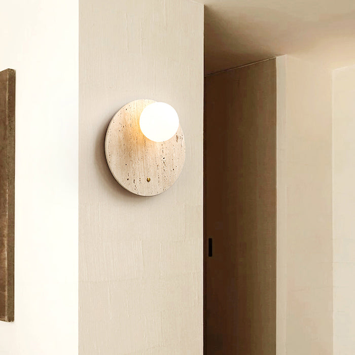 1 Light Geometric Wall Mounted Lamps Modern Stone Wall Mount Lamp