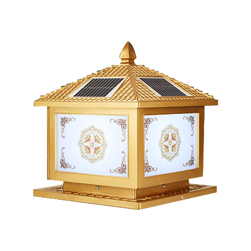 Contemporary LED Pillar Light Household Solar Lighting Fixture for Garden