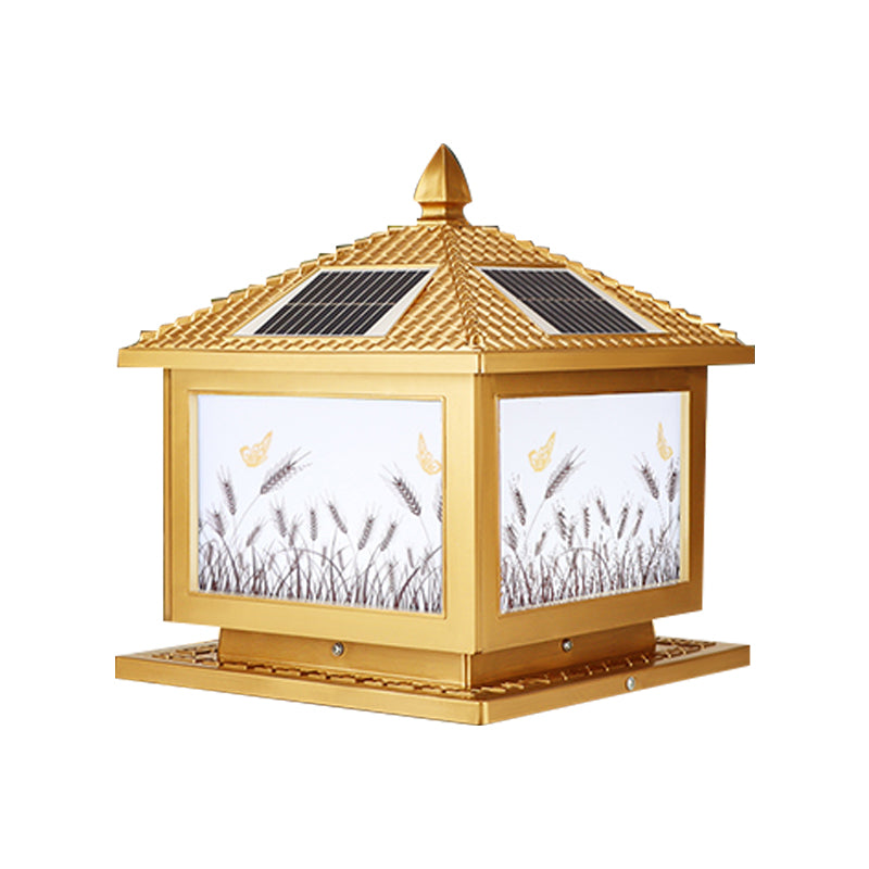 Contemporary LED Pillar Light Household Solar Lighting Fixture for Garden