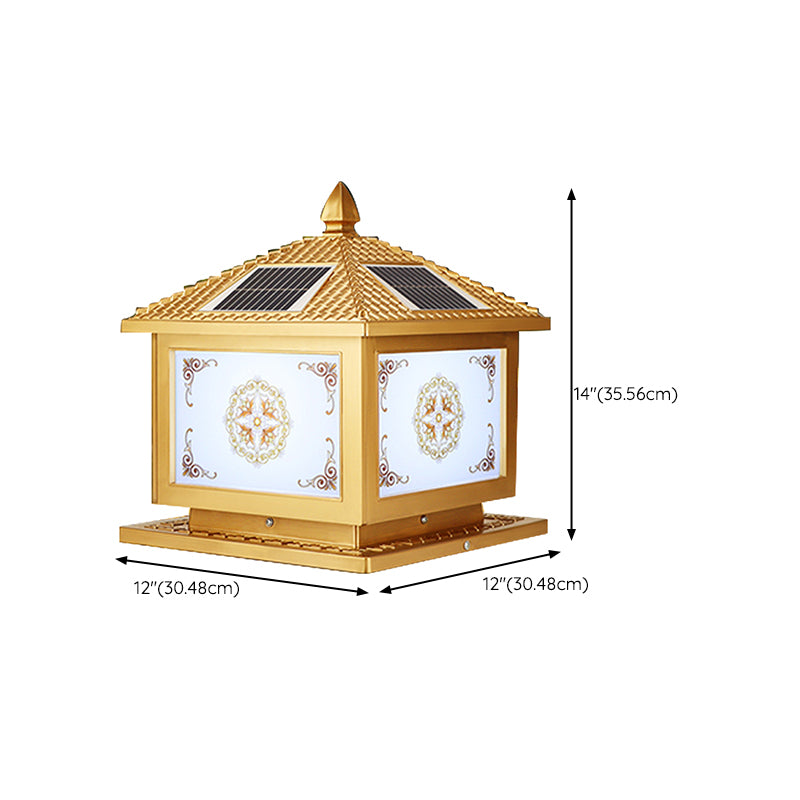 Contemporary LED Pillar Light Household Solar Lighting Fixture for Garden