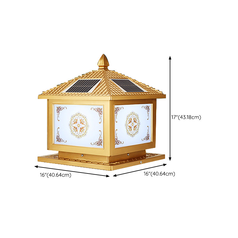 Contemporary LED Pillar Light Household Solar Lighting Fixture for Garden