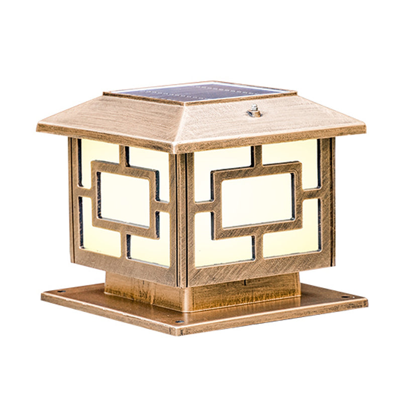 Simple LED Pillar Light Modern Solar Lighting Fixture for Garden
