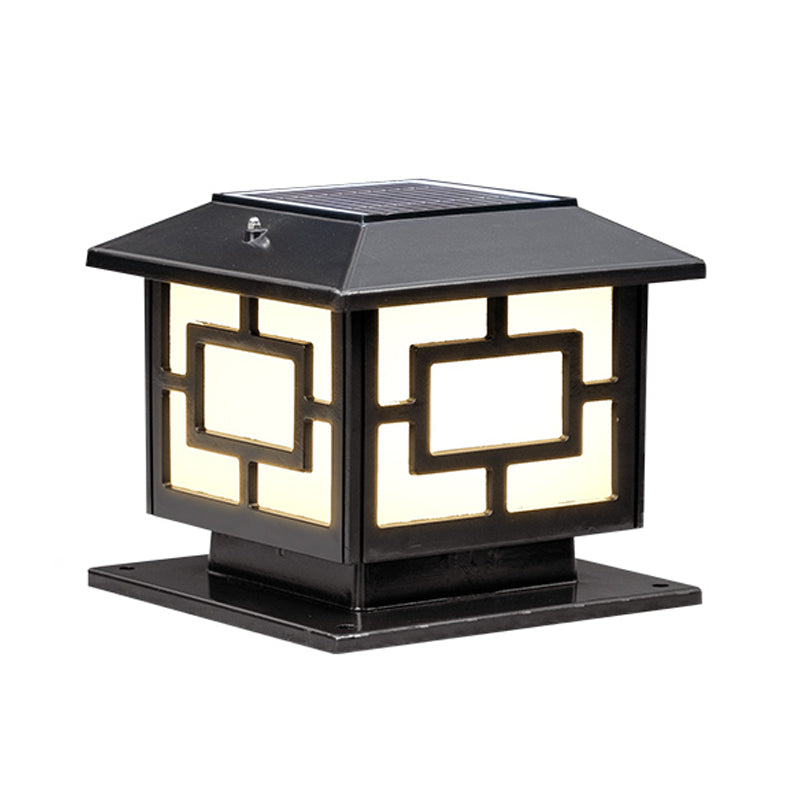 Simple LED Pillar Light Modern Solar Lighting Fixture for Garden