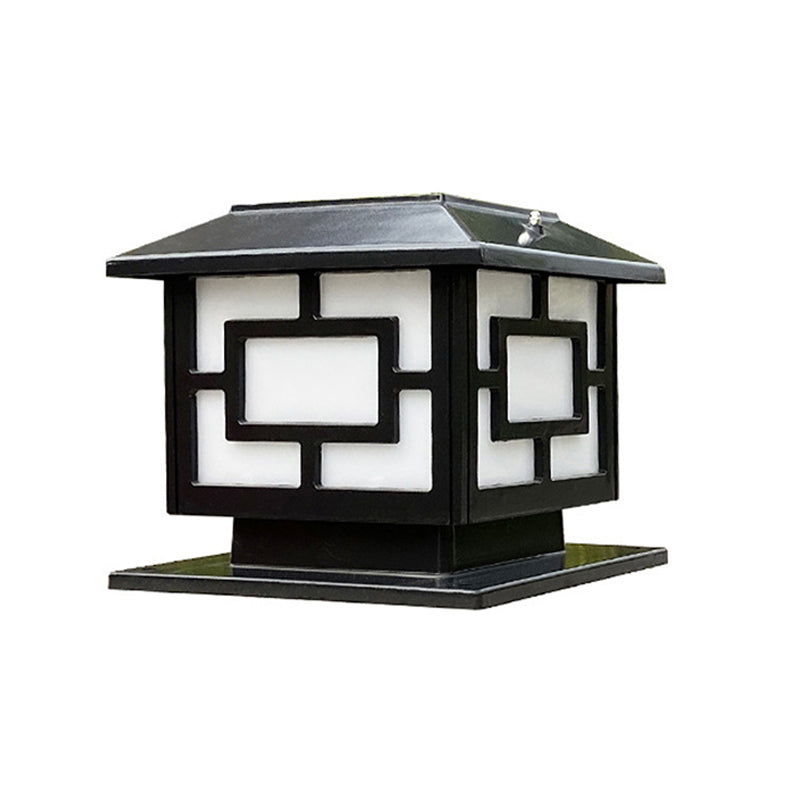 Simple LED Pillar Light Modern Solar Lighting Fixture for Garden
