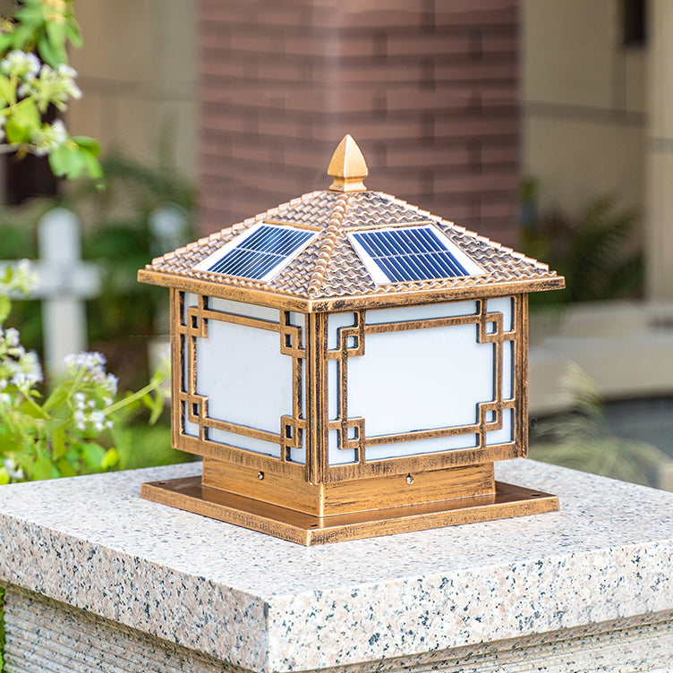 Creative LED Pillar Light Modern Solar Lighting Fixture for Garden