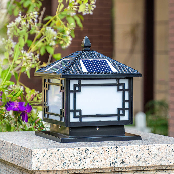 Creative LED Pillar Light Modern Solar Lighting Fixture for Garden