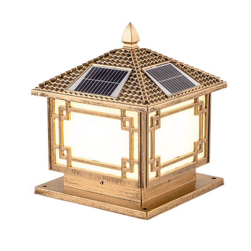 Creative LED Pillar Light Modern Solar Lighting Fixture for Garden