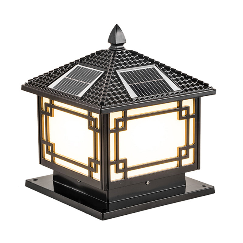 Creative LED Pillar Light Modern Solar Lighting Fixture for Garden