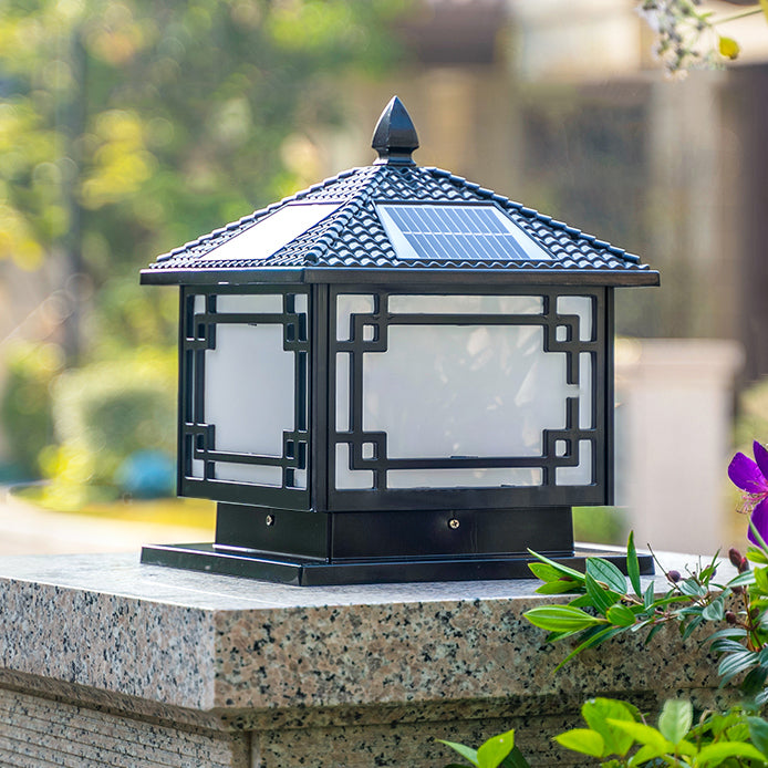 Creative LED Pillar Light Modern Solar Lighting Fixture for Garden