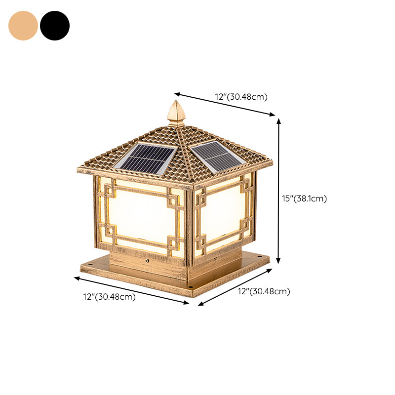 Creative LED Pillar Light Modern Solar Lighting Fixture for Garden