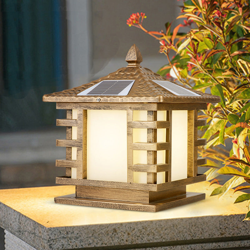 Simple LED Pillar Light Household Solar Lighting Fixture for Garden