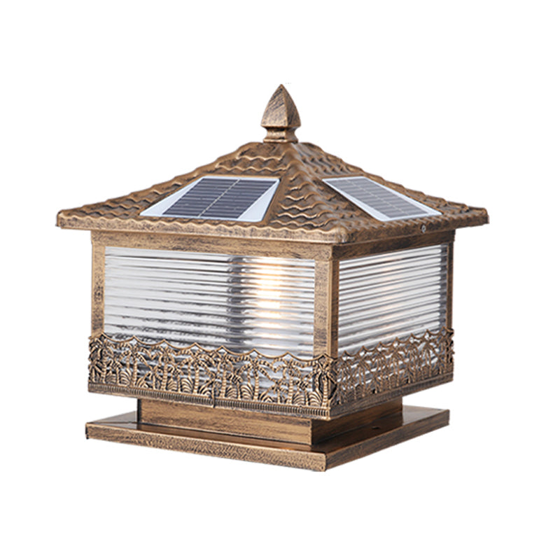 Simple LED Pillar Light Household Solar Lighting Fixture for Garden